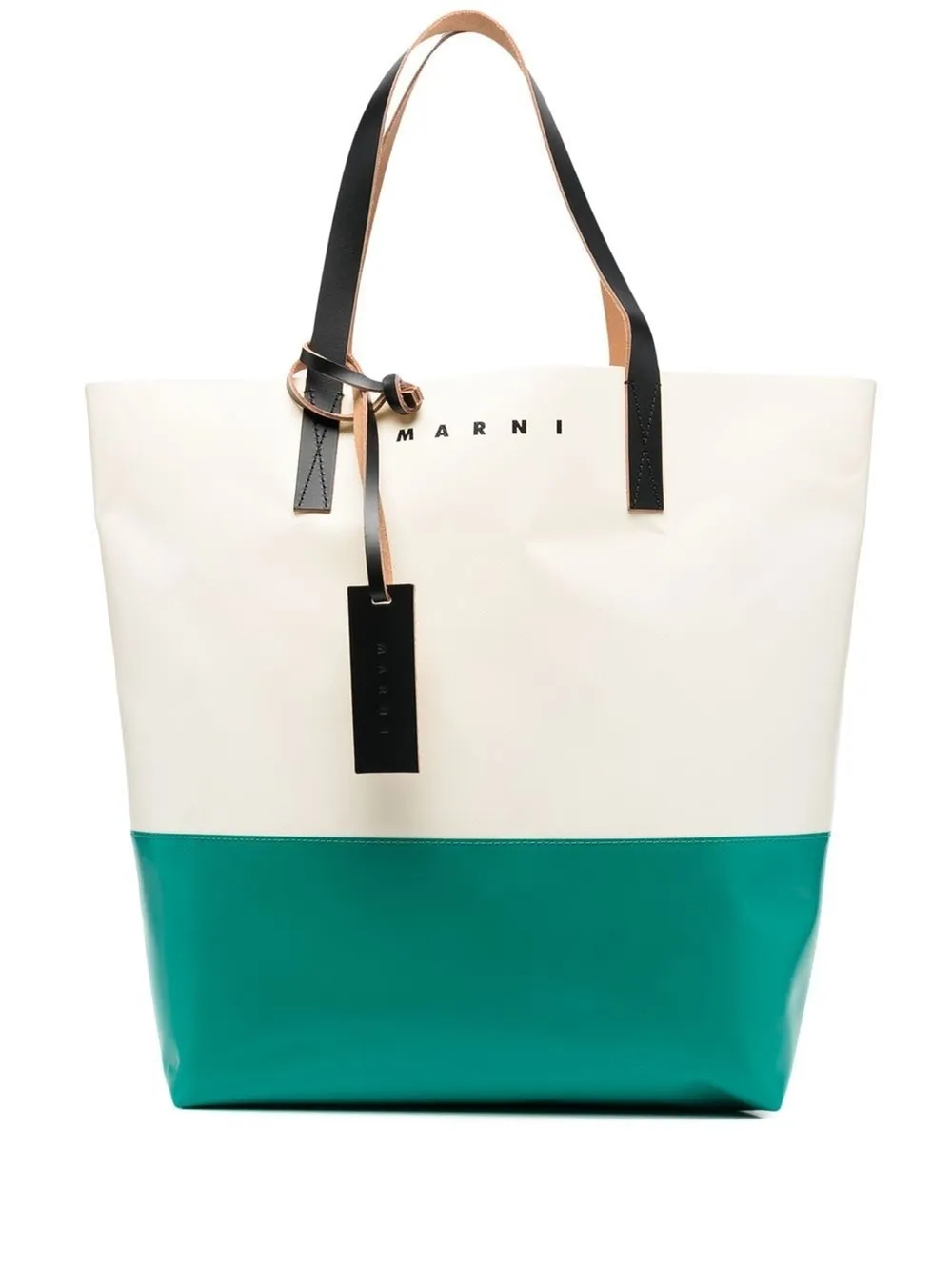 Colour block tote discount bag