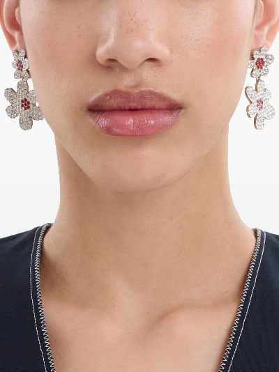 Marni crystal-flower drop earrings | Eraldo.com TV