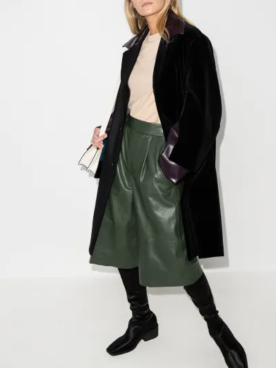 Marni Faux leather panelled wool coat Marni | Multicolor Panelled Leather