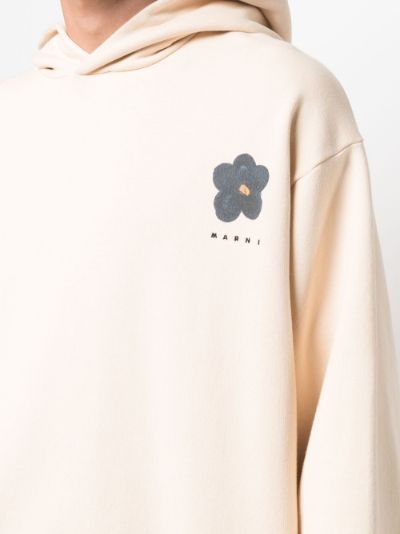 flower print cotton hoodie Marni Eraldo