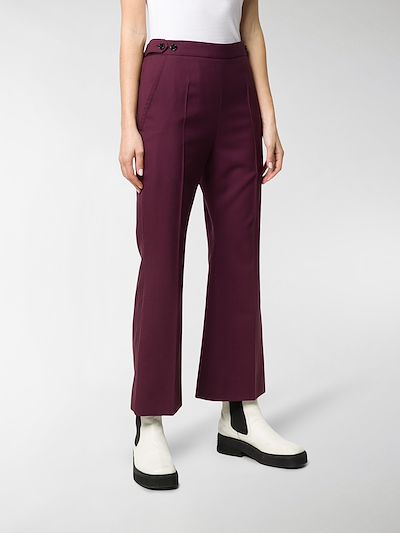 high waisted flare trousers
