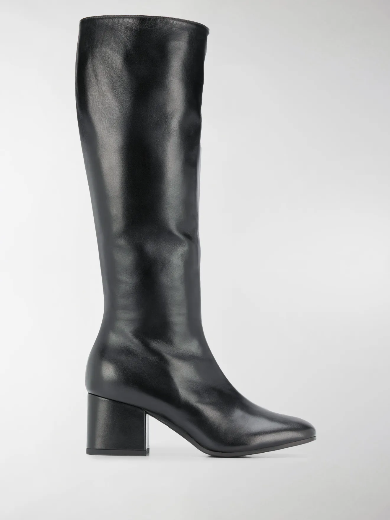 knee length block heel boots