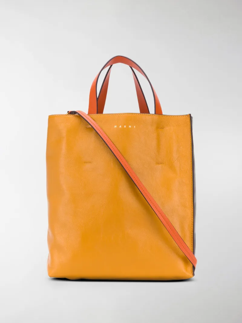 leather grocery bag