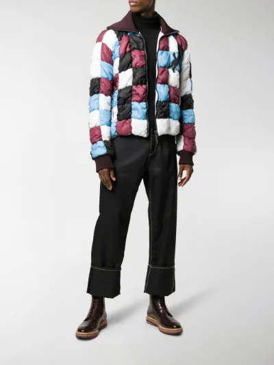 patchwork puffer jacket