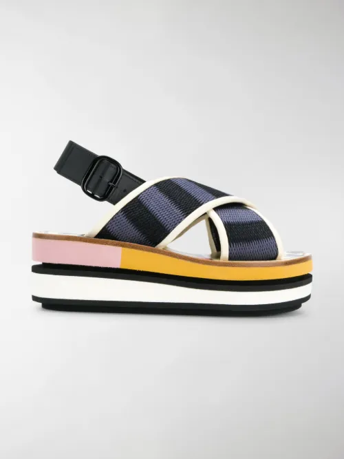 Marni - Sandali con zeppa Fussbett