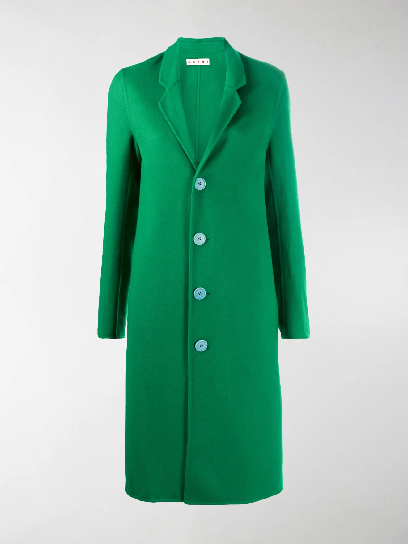 green midi coat
