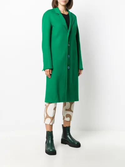 green midi coat