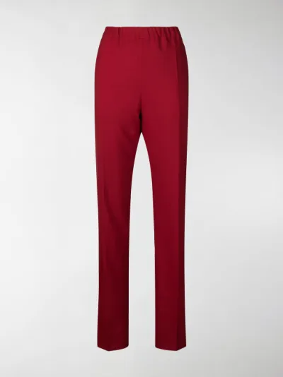 tapered wool trousers