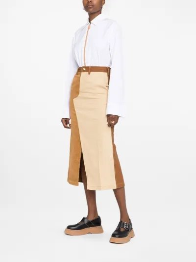 【送料&関税込】Marni Beige Cotton Skirt Marni Linen Midi Skirt - Ecru | Garmentory