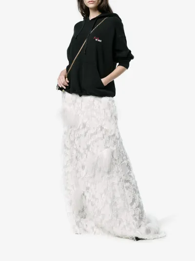 feather maxi skirt