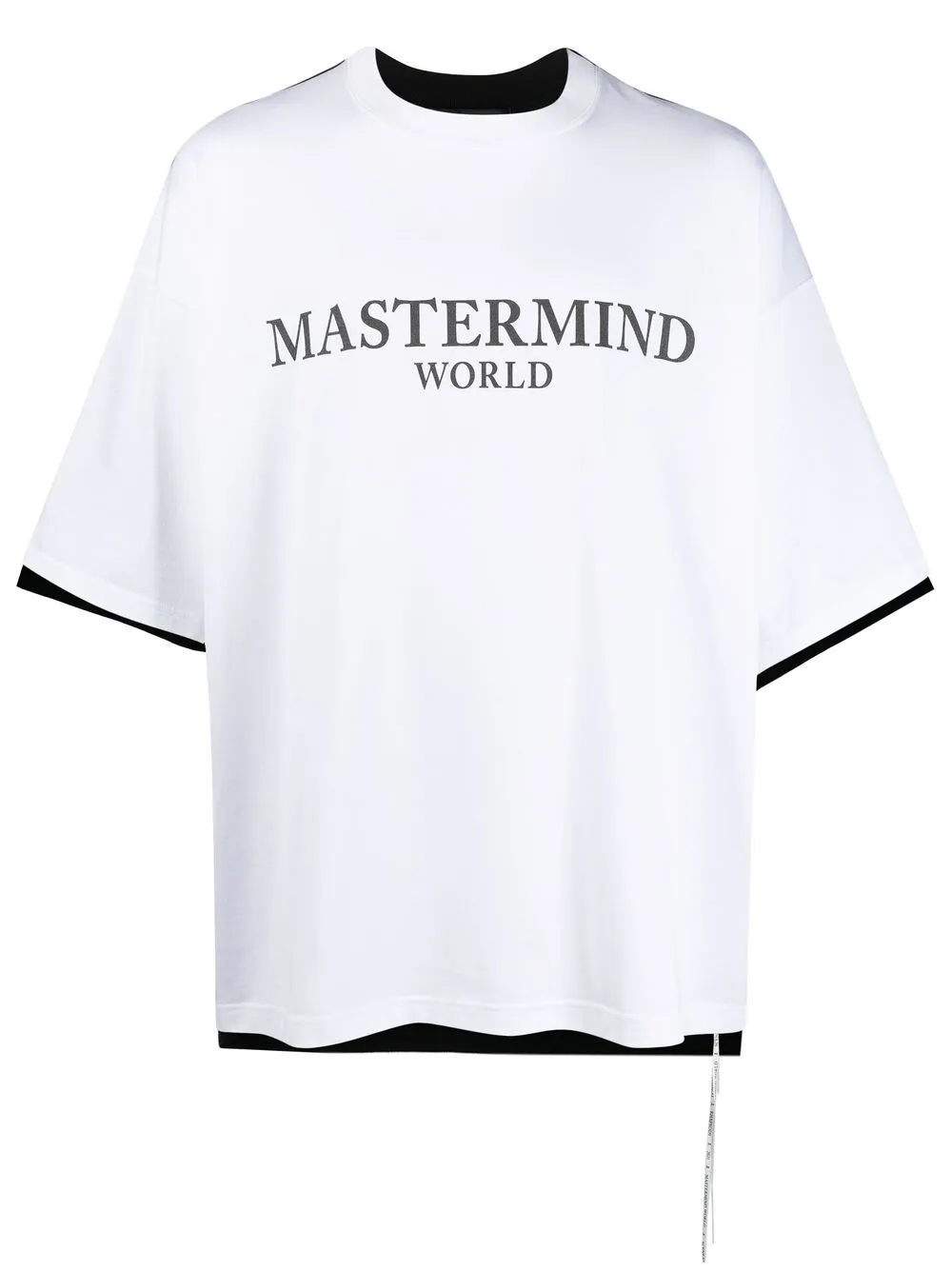 contrast-panel oversize T-shirt 