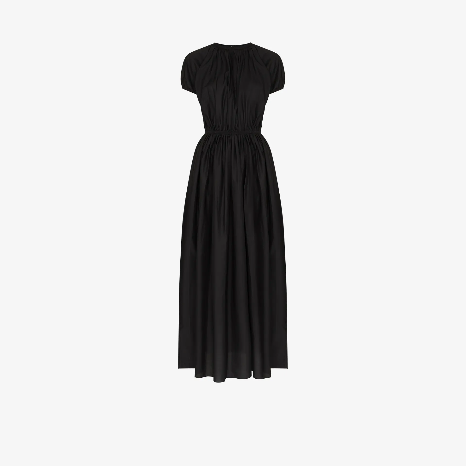 ruched cotton dress