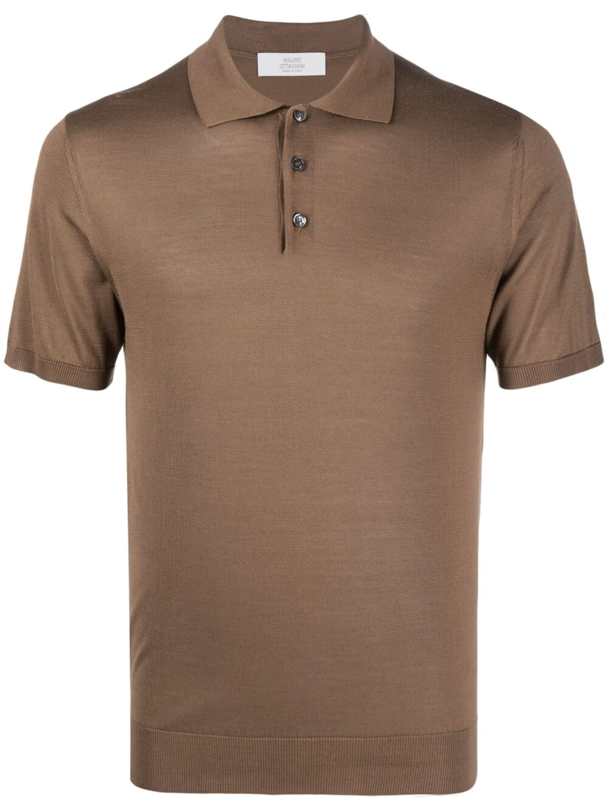 short-sleeve silk polo shirt | Mauro Ottaviani | Eraldo.com US