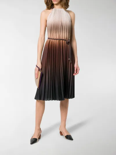 Max Mara Abito plissettato effetto sfumato marrone | MODES