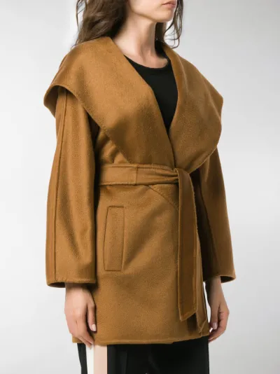 belted cape coat