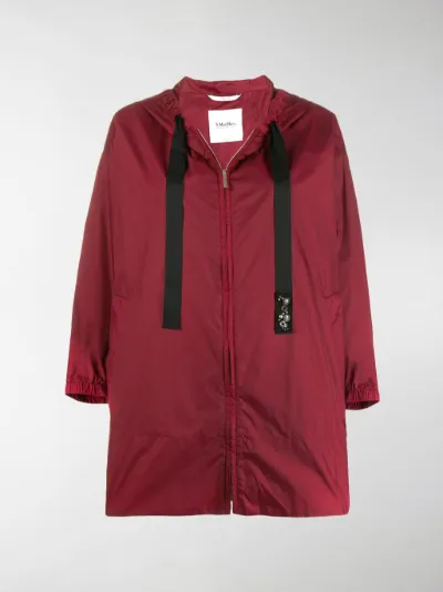 cropped rain jacket with hood