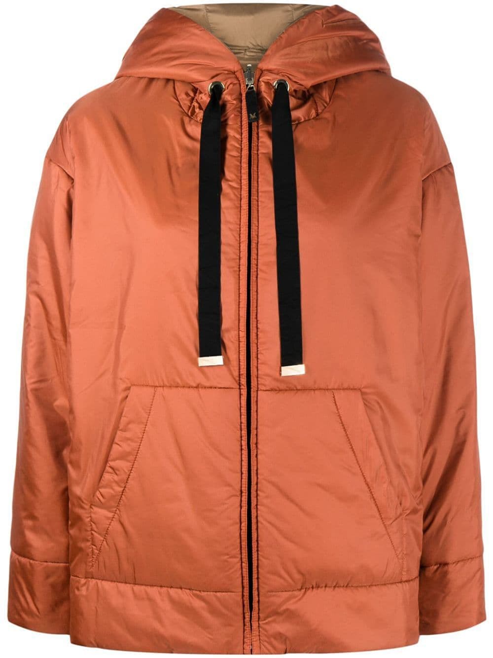 Max mara discount hooded reversible jacket