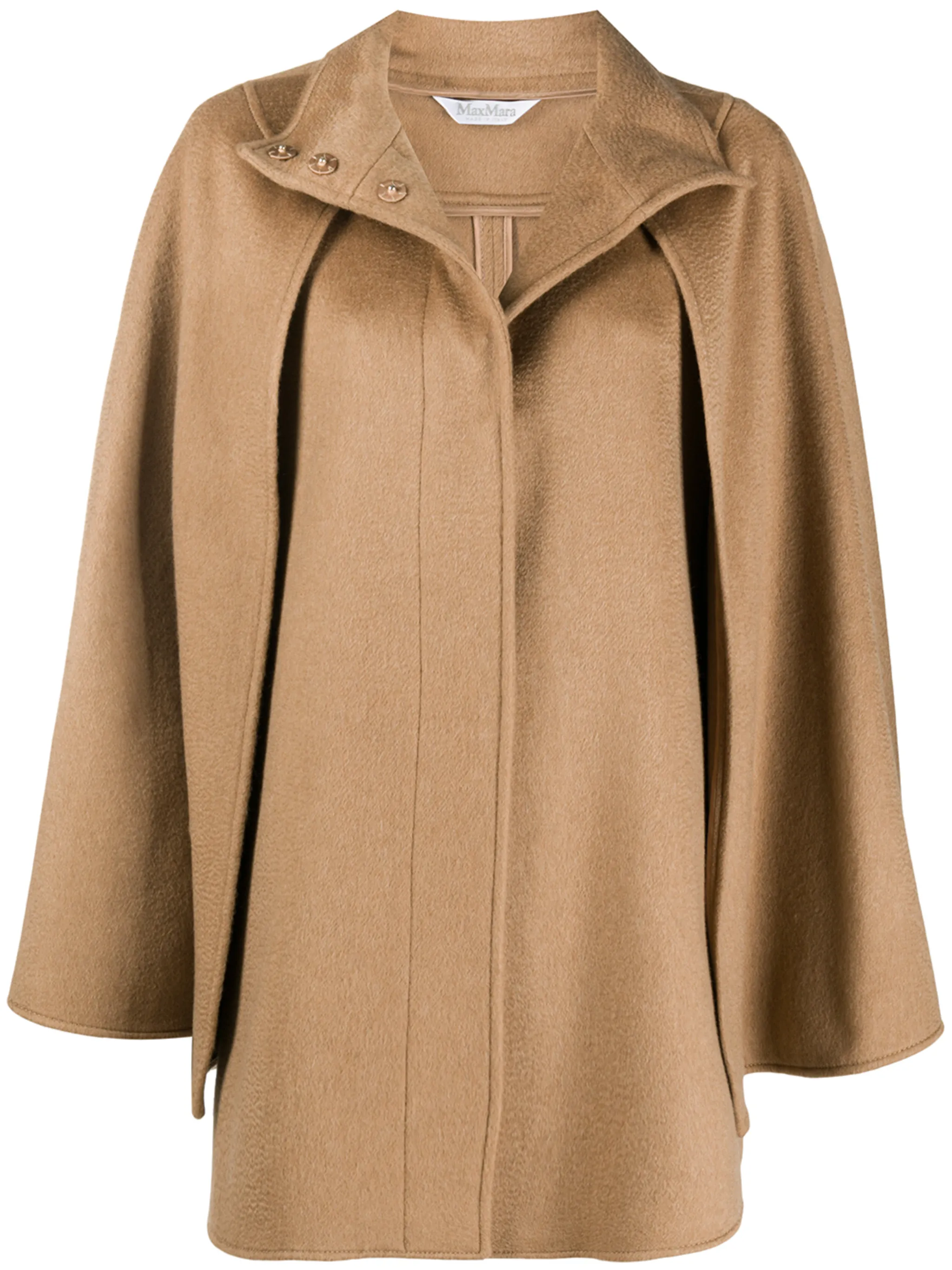 eaphi high neck wool cape coat brown（Coat on sale high neck）
