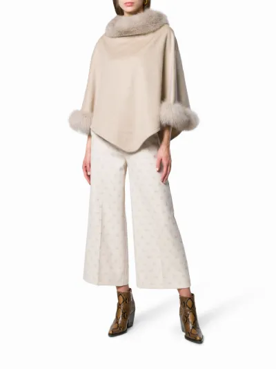Max Mara fur trimmed poncho | Eraldo.com US Max Mara fur trimmed poncho | Eraldo.com US