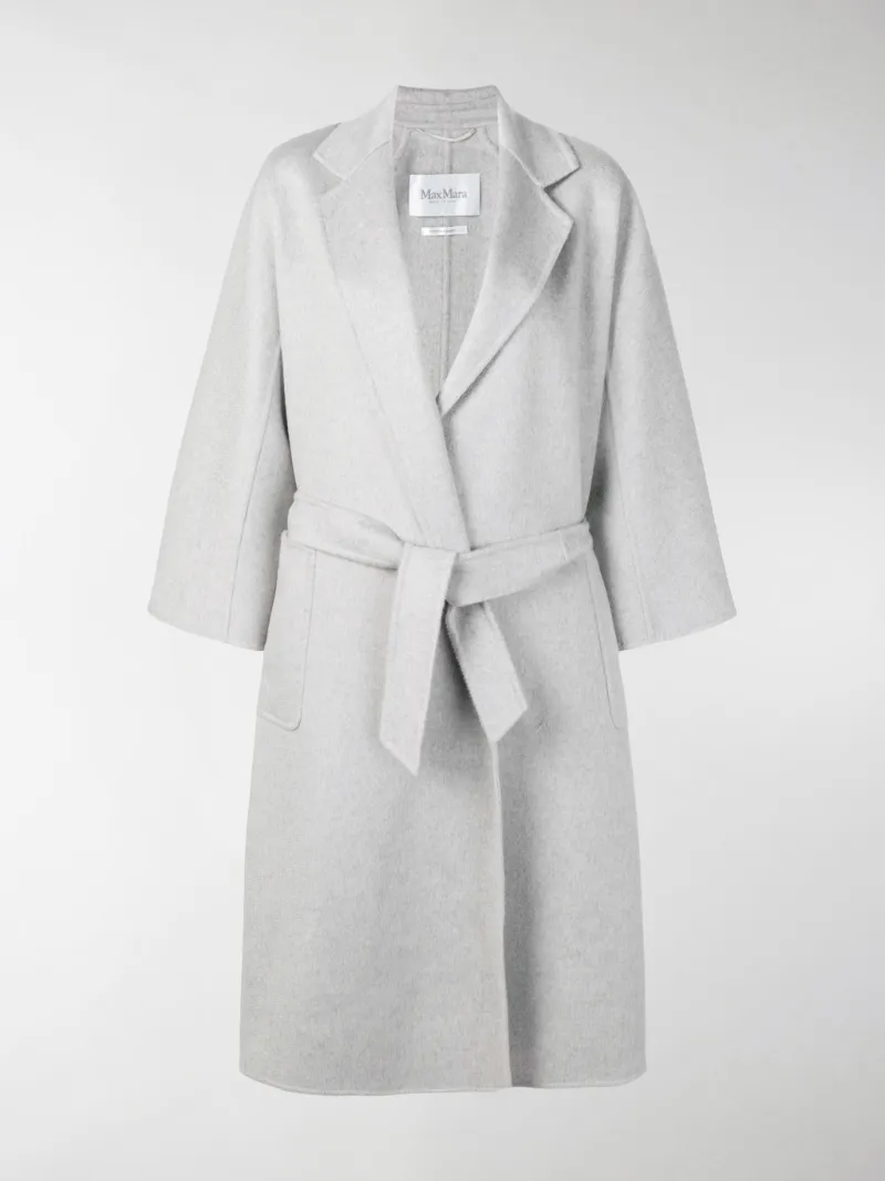 grey wrap around coat