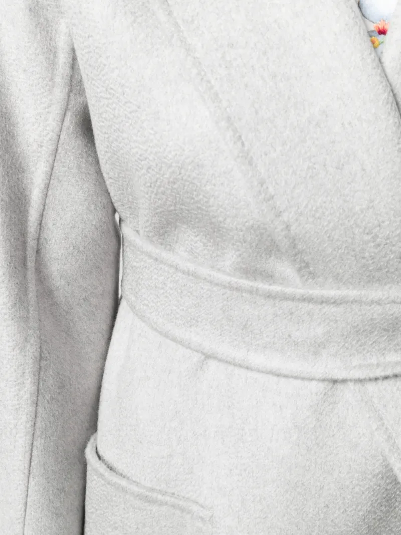 grey wrap around coat