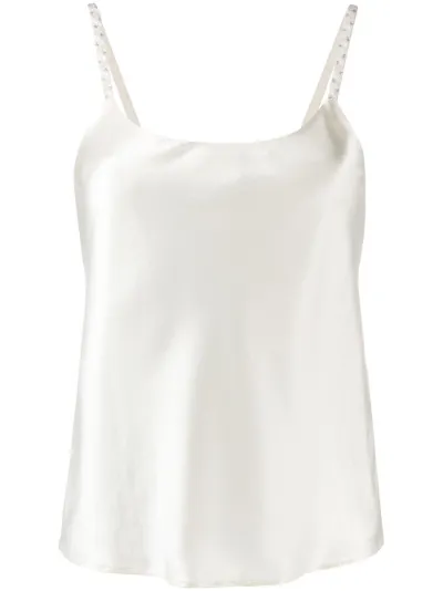 white satin tank top