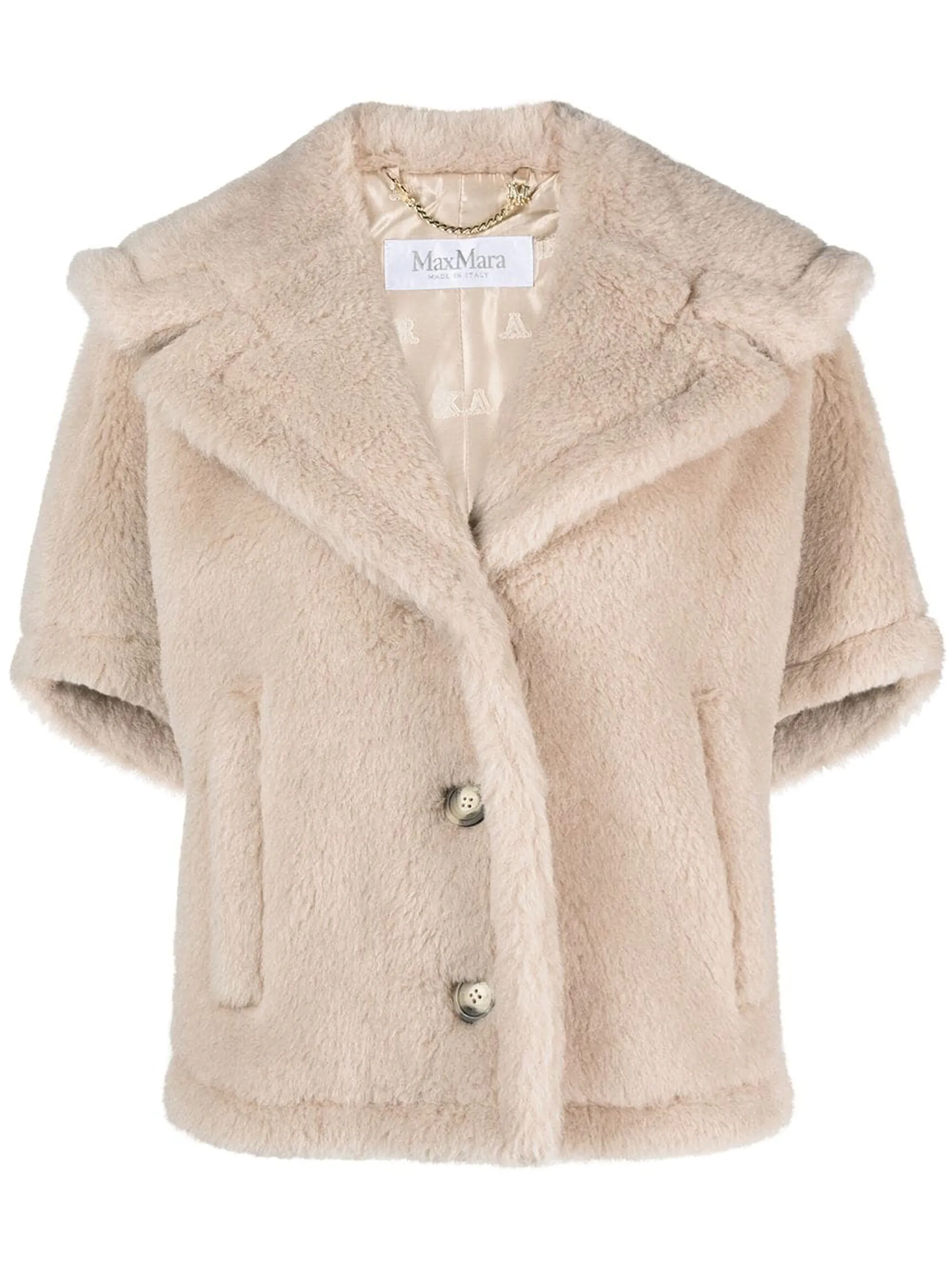 Max Mara short sleeve faux fur jacket Eraldo UK