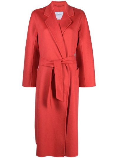 Red hot sale cashmere coat