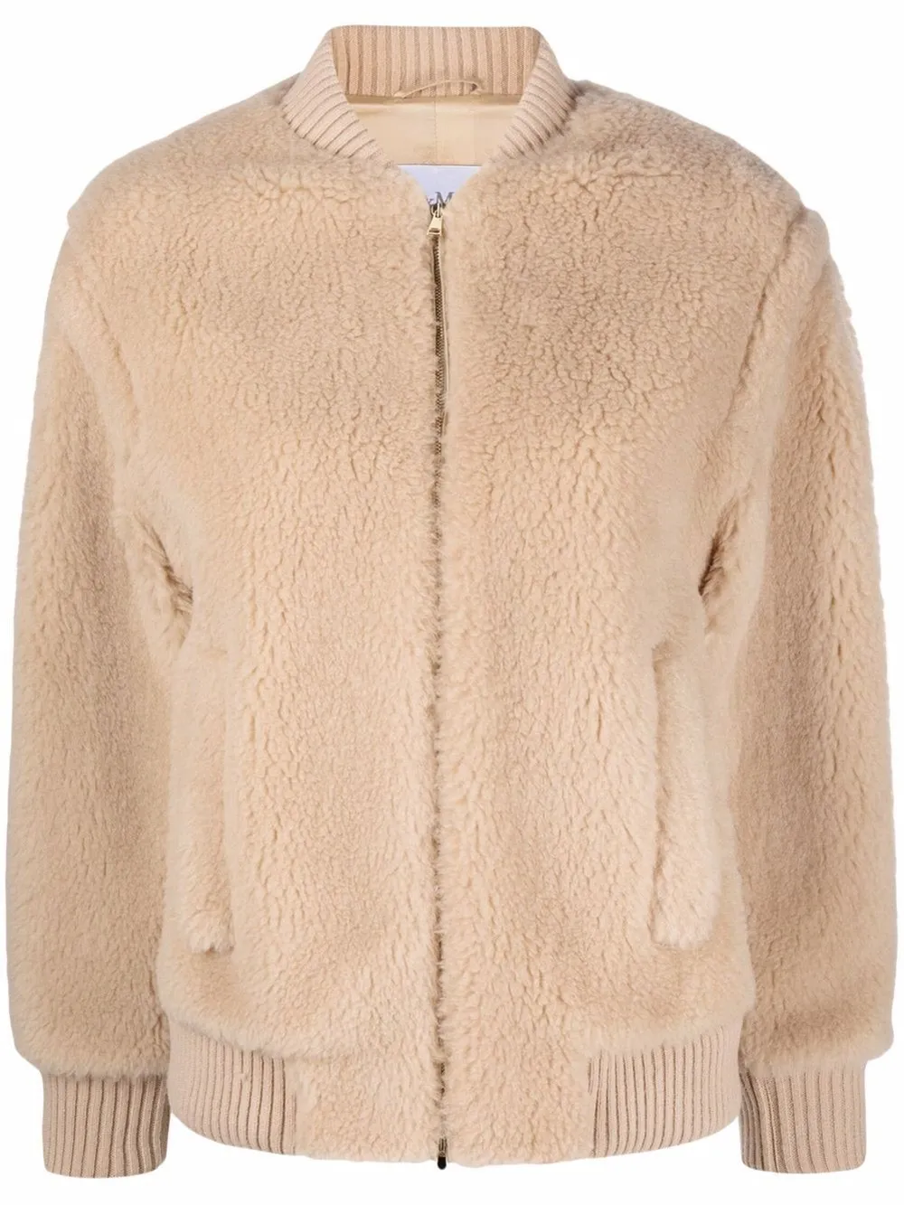 zip up fluffy jacket