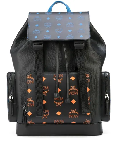 mcm leather backpack