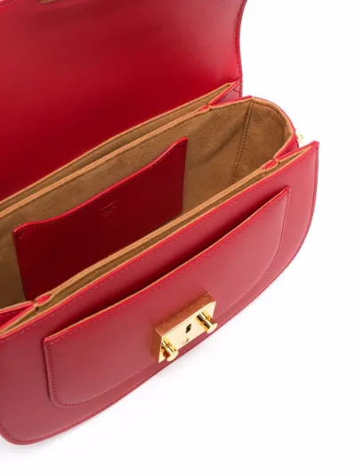 mcm red shoulder bag