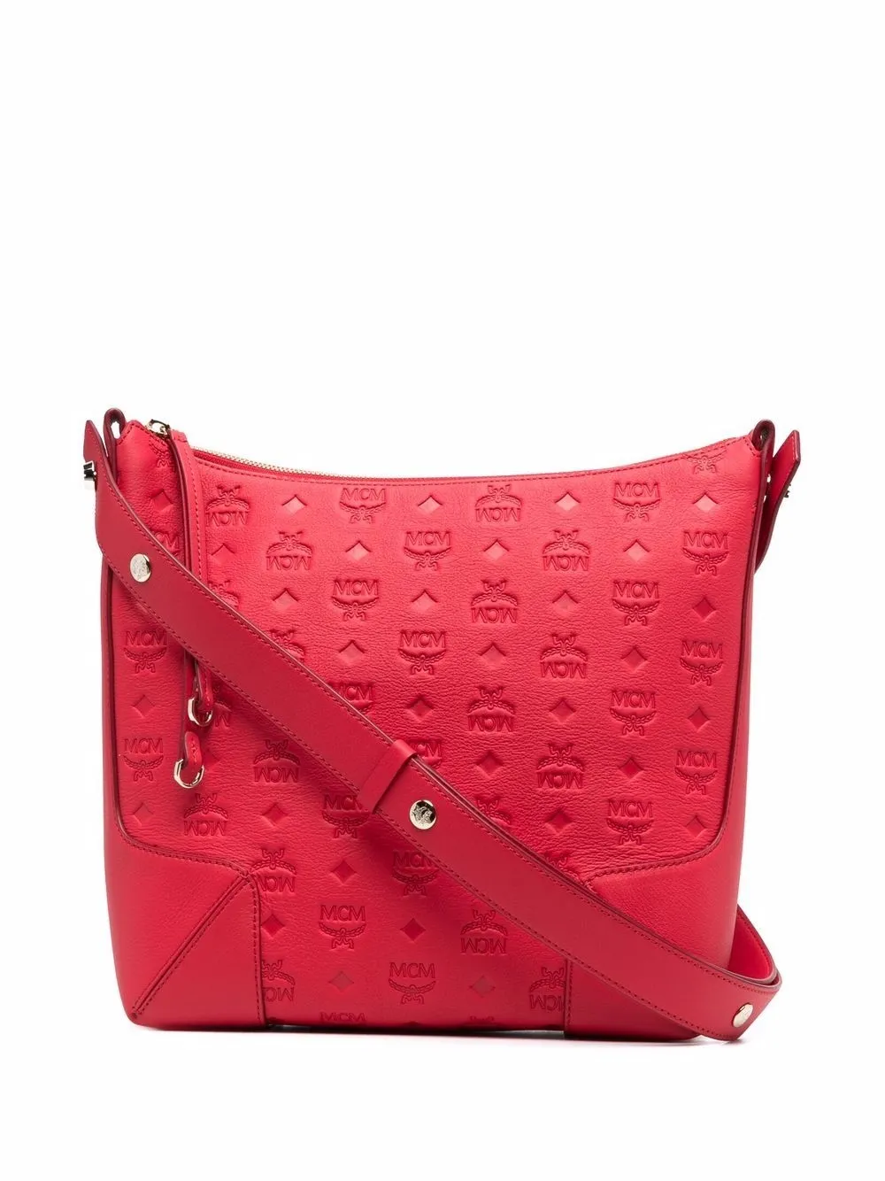 red mcm pouch