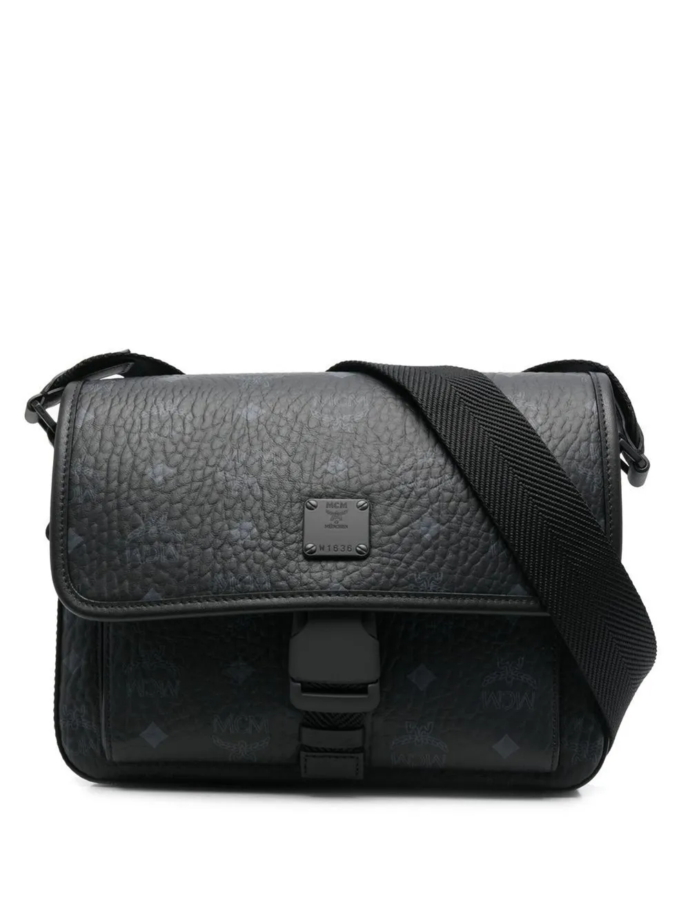 Mcm sling hot sale bag black