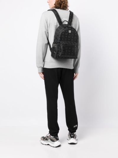 MCM logo print studded backpack Eraldo FR