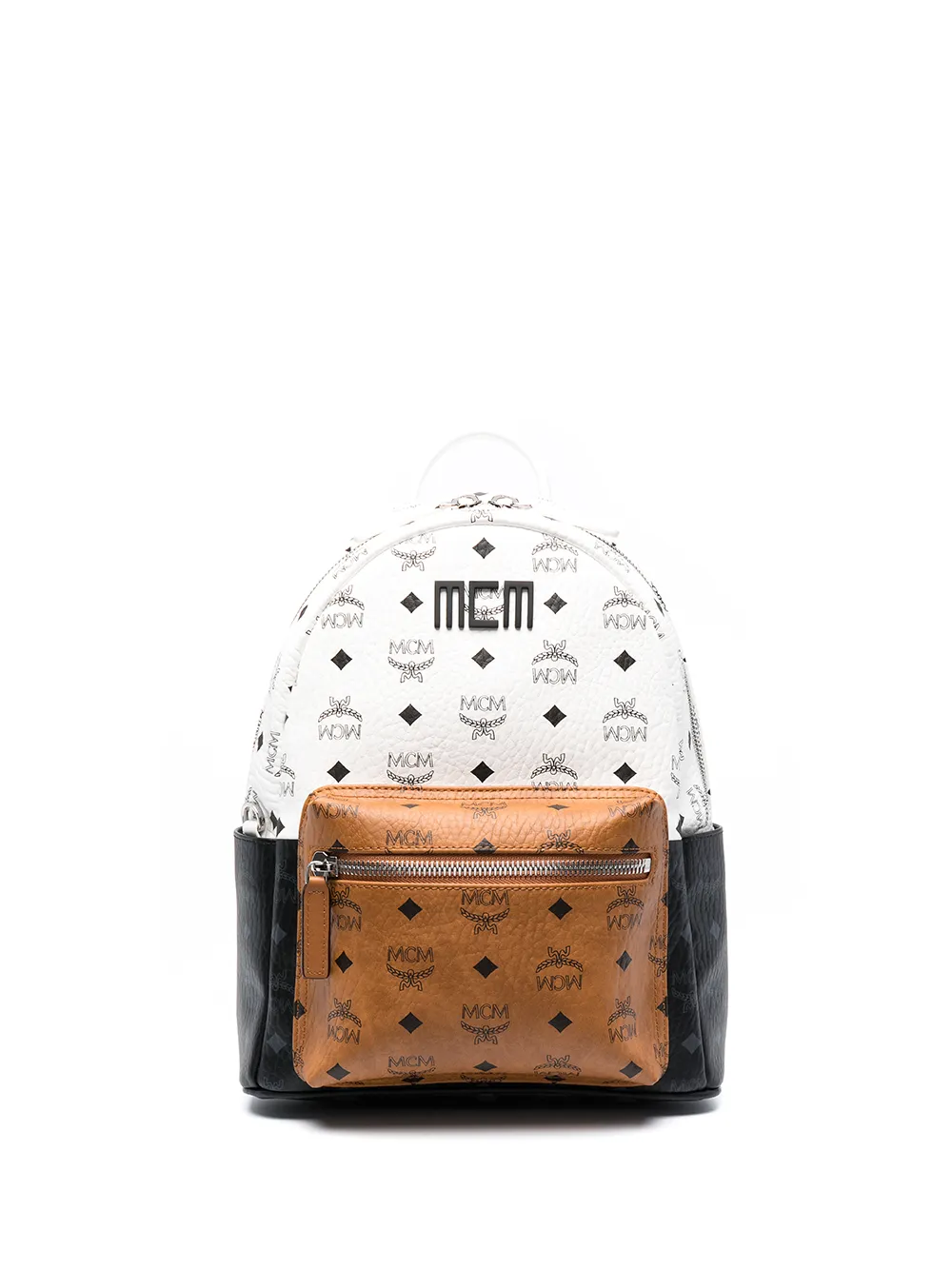 mcm logo backpack