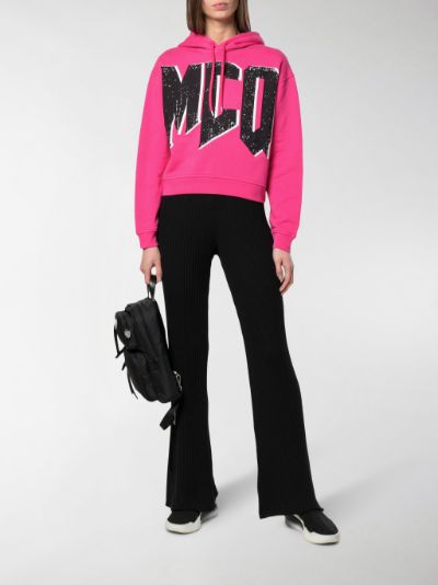 mcq alexander mcqueen velvet logo sweatshirt