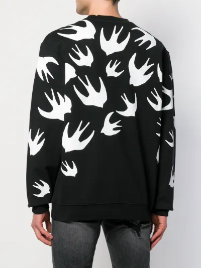 Mcq alexander mcqueen shop swallow print sweatshirt