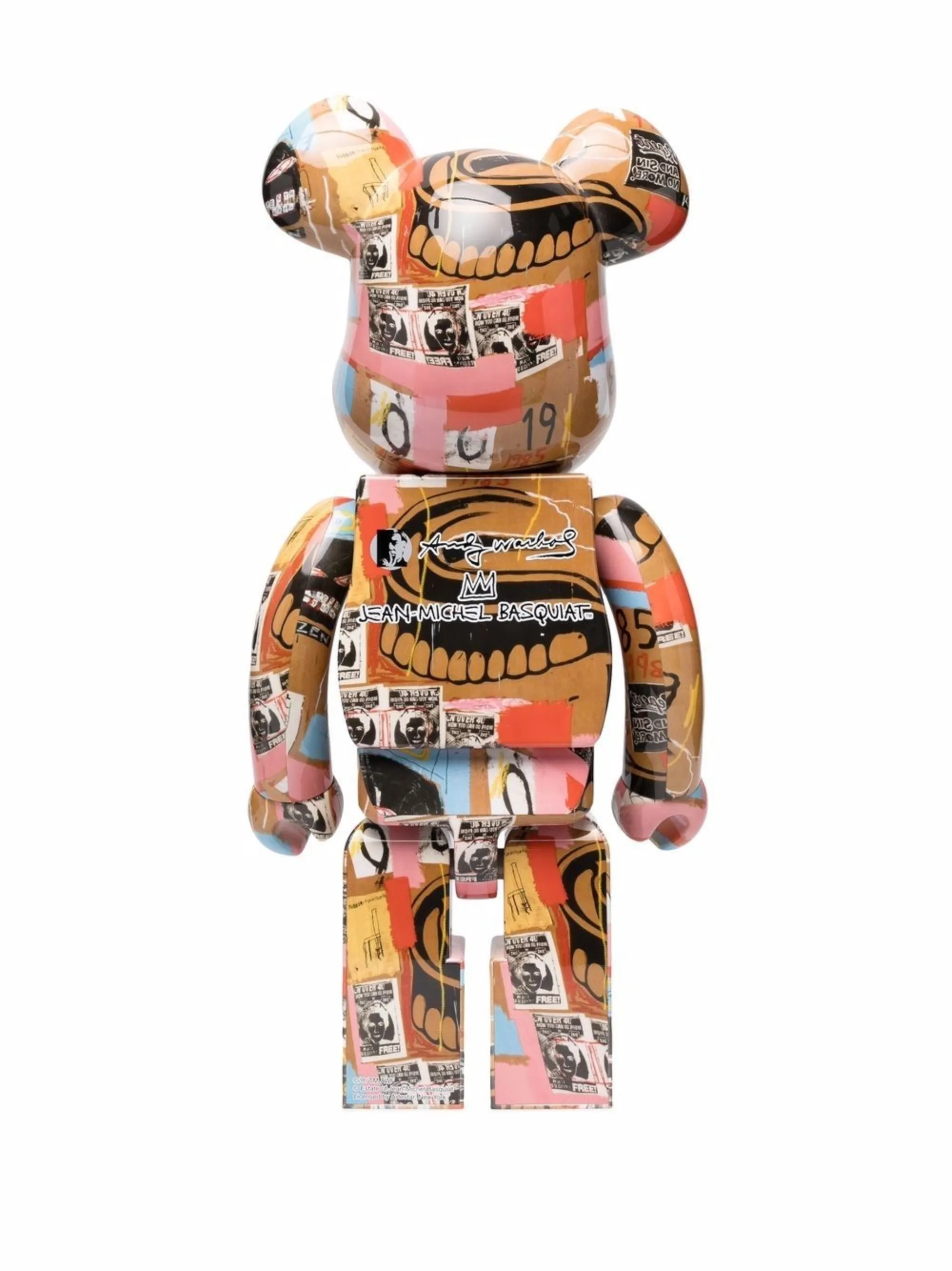 MEDICOM TOY x Andy Warhol x Jean-Michel Basquiat BE@RBRICK 400% figure ...