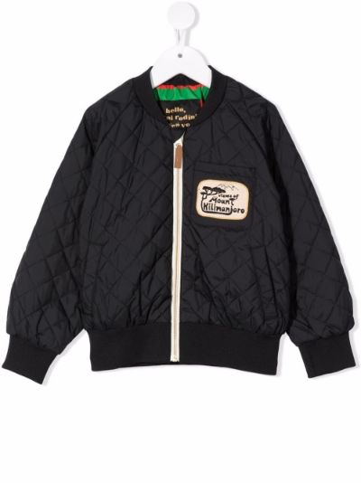 diamond quilted bomber jacket