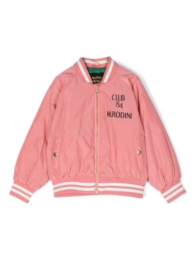 stopverf De volgende lexicon logo-print bomber jacket | Mini Rodini | Eraldo.com