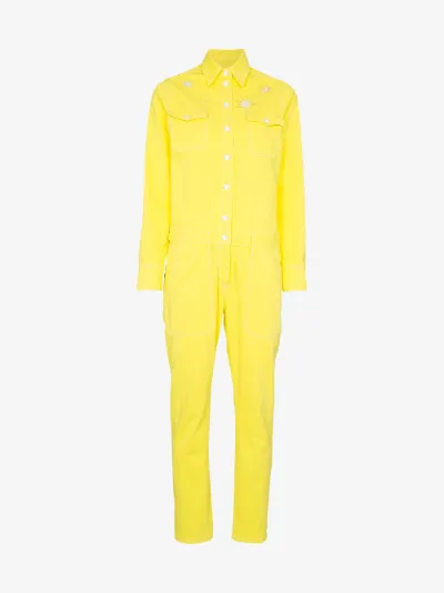 yellow cotton jumpsuit