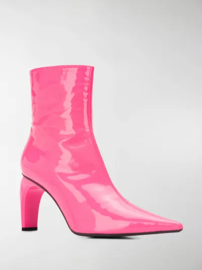 vinyl boots ankle