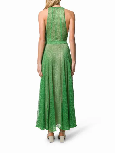 halter cupro midi dress