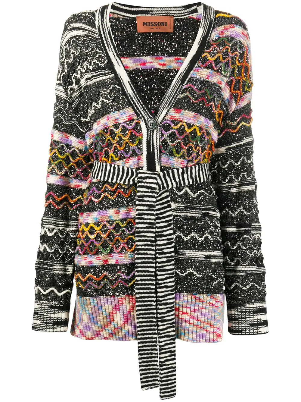 graphic cardigan