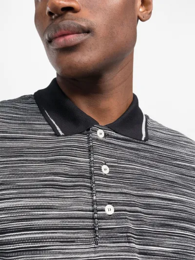 Missoni horizontal stripe knitted polo shirt Eraldo IO