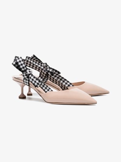 miu miu gingham slingbacks