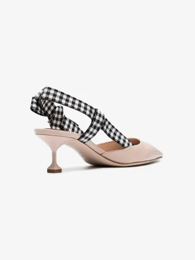 miu miu gingham slingbacks