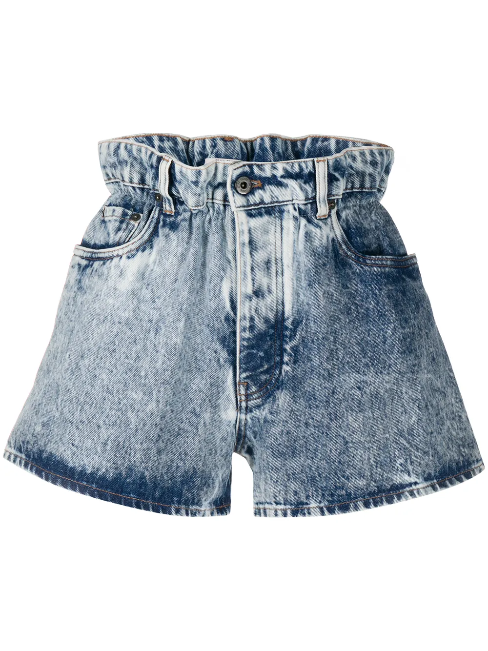 acid wash denim shorts