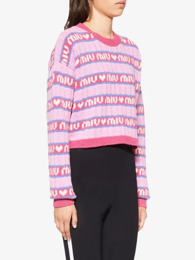 Miu Miu all-over logo jumper | Eraldo.com FR Miu Miu all-over logo jumper | Eraldo.com FR