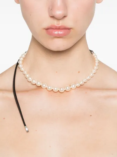 Miu Miu beaded leather necklace Eraldo FK